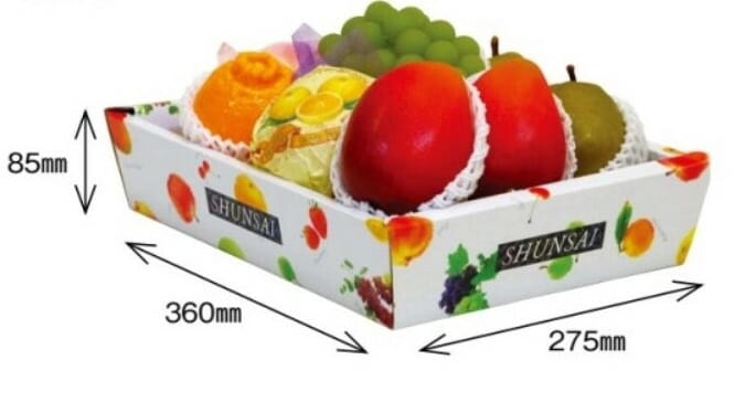 10枚】フルーツ箱 あずま箱 旬彩 大 1束 10枚 身のみ 内寸:275×360×高