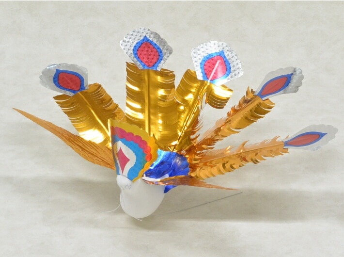 フラワー用 孔雀 大 カラー ゴールド 仏事 篭盛り