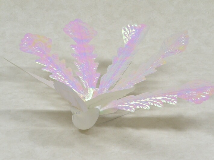 フラワー用 孔雀 大 オーロラ 仏事 篭盛り 飾り 装飾 | 篭盛り