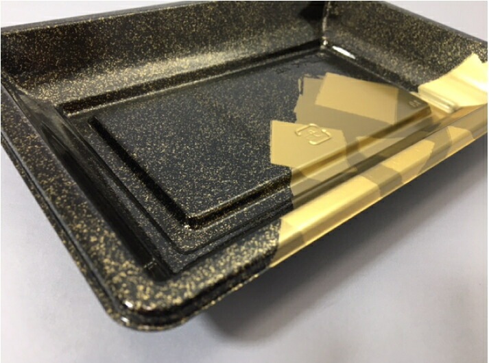 【セット】DX 角皿 特4 金砂目 BK セット 外寸:450×300×30(蓋高36)mm 25枚入 プラスチック容器 使い捨て テイクアウト お刺身 お寿司 刺身 寿司 盛り合わせ テイクアウト容器 業務用 プロ用 文化祭 学園祭 デリバリー 宅配 おしゃれ 使い捨て食器 使い捨て皿 器