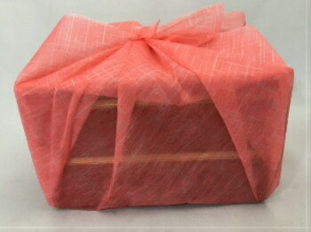 在庫限り】不織布 風呂敷 ピピ 格子柄 ピンク 75×75 cm 20枚