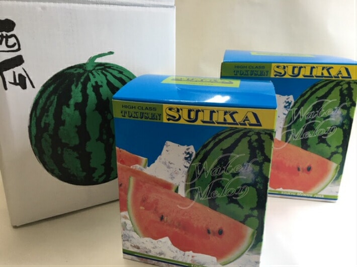 新鮮スイカ2個段ボール箱入り ケース】【段ボール箱】スイカ箱 特大 1ケ入【20枚】大玉 すいか