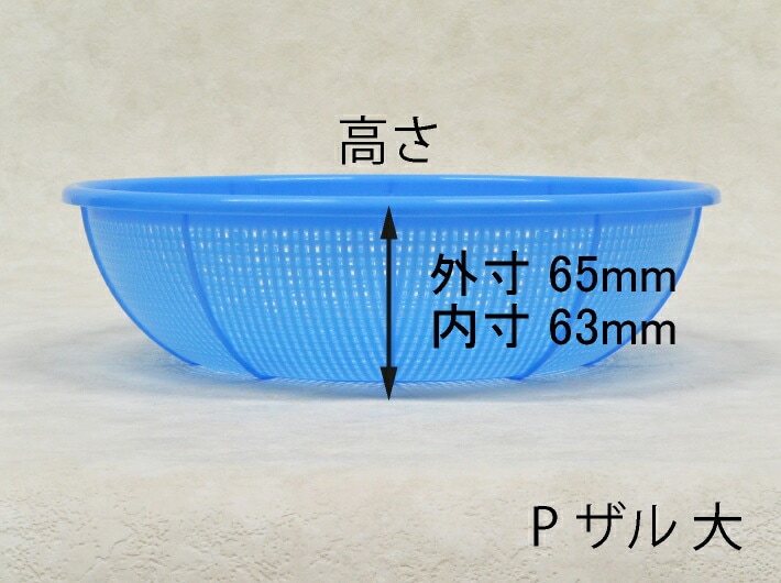 プラスチック Pザル 大 青 直径245(230)×65(63)mm 20枚 PP ザル ブルー