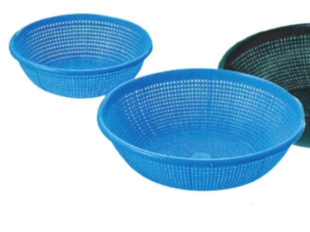 プラスチック Pザル 大 青 直径245(230)×65(63)mm 20枚 PP ザル ブルー
