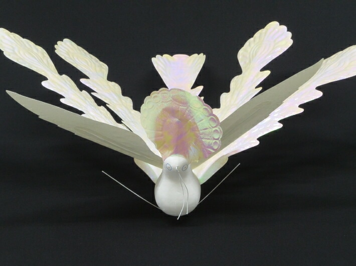 フラワー用 孔雀 大 オーロラ 仏事 篭盛り 飾り 装飾 | 篭盛り