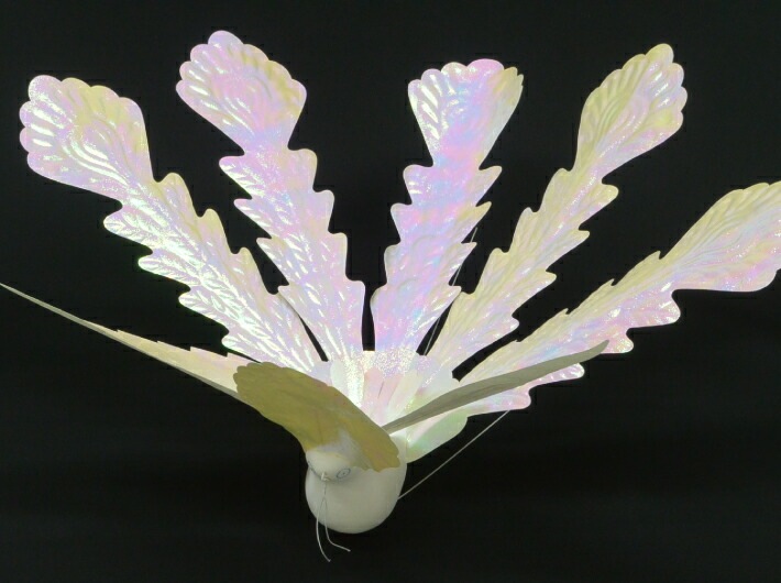 フラワー用 孔雀 大 オーロラ 仏事 篭盛り 飾り 装飾 | 篭盛り