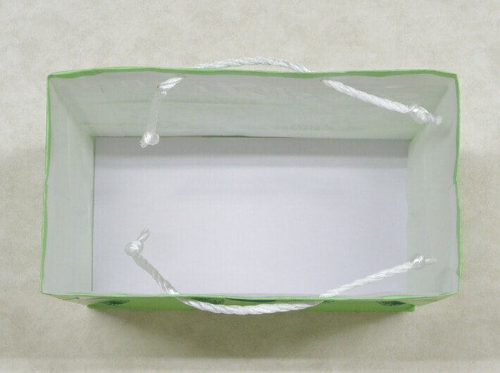 グリーン 紙袋 H55T フルーツ 320×170×300mm【25枚】ハイバック 片艶