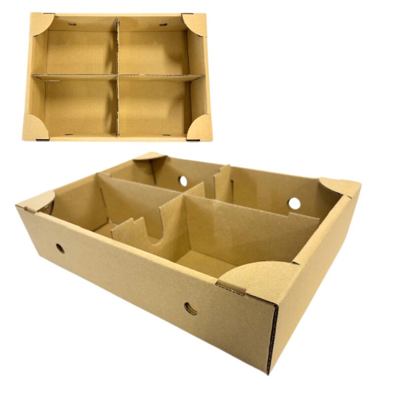 段ボール いちご300g×4Pサービス箱 235×335×80mm 組み立て BOX B段