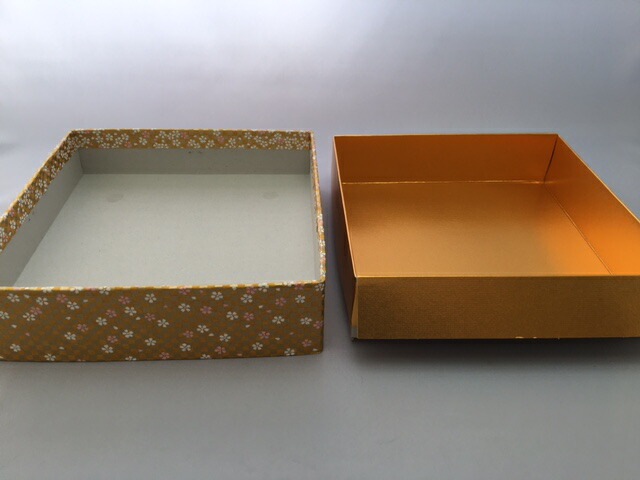 紙重箱 6.5寸 2段 赤 セット【1セット 本体2個+蓋1個】 200×200×高