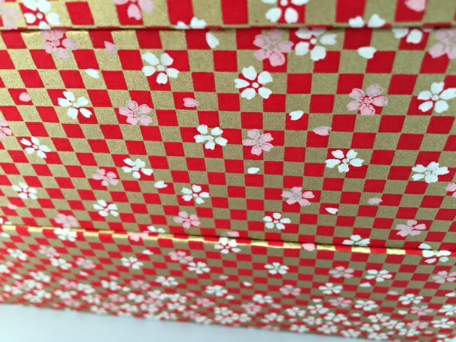 紙重箱 6.5寸 2段 赤 セット【1セット 本体2個+蓋1個】 200×200×高