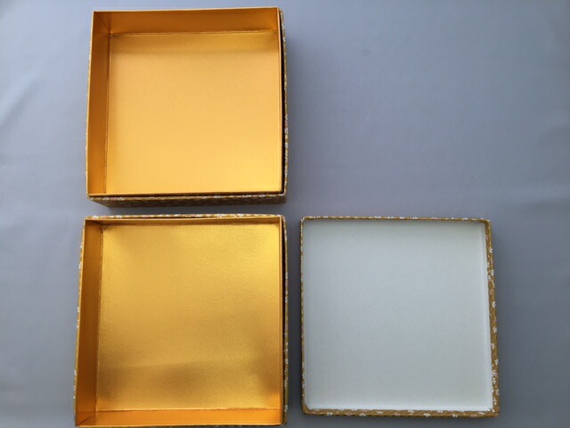 紙重箱 6.5寸 2段 赤 セット【1セット 本体2個+蓋1個】 200×200