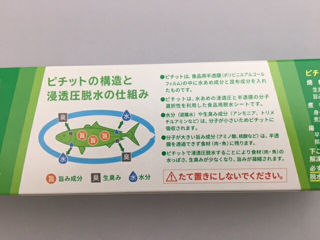 ピチット 32 レギュラー【32枚入】ロールタイプ/ミシン目あり/サイズ：25×35cm オカモト 業務用 冷凍 解凍 包む 旨味 ドリップ お刺身 一夜干し 素材 調理 マグロ ホタテ 赤身 フグ シート 浸透圧