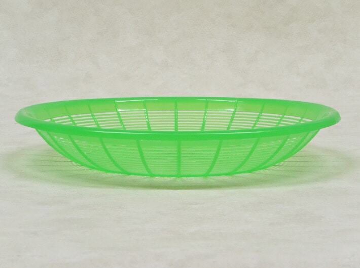 プラスチック 盛皿 2号 大 グリーン 直径230×34mm 20枚 PP ザル 緑色