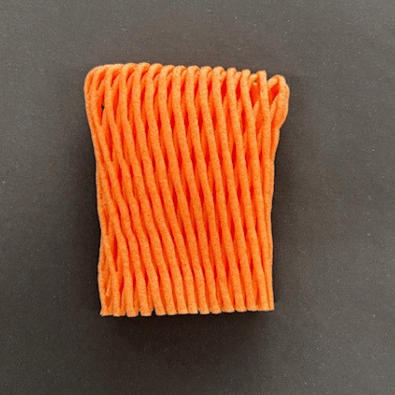 ぶどう向け フルーツキャップ KNW-13 ゴム無 グリーン オレンジ ムラサキ ダブル 13cm 【100個】 バイオプラスチック 果物 緩衝材 保護材 発泡 ネット マスカット シャインマスカット ぶどう 梨 キャップ フルーツ 網 輸送 衝撃 守る 保護 振動 ピオーネ ぶどう600g