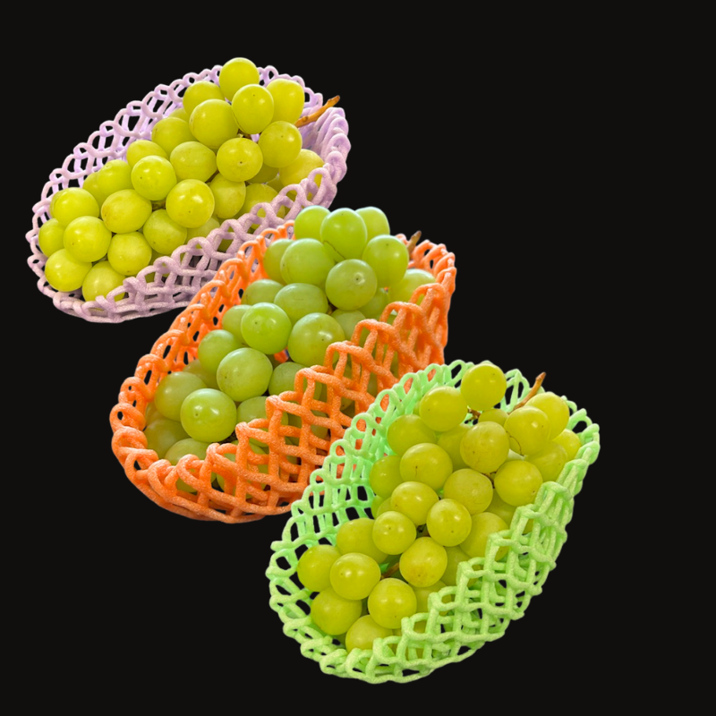 ぶどう向け フルーツキャップ KNW-13 ゴム無 グリーン オレンジ ムラサキ ダブル 13cm 【100個】 バイオプラスチック 果物 緩衝材 保護材 発泡 ネット マスカット シャインマスカット ぶどう 梨 キャップ フルーツ 網 輸送 衝撃 守る 保護 振動 ピオーネ ぶどう600g