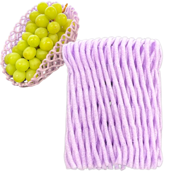 ぶどう向け フルーツキャップ KNW-13 ゴム無 グリーン オレンジ ムラサキ ダブル 13cm 【100個】 バイオプラスチック 果物 緩衝材 保護材 発泡 ネット マスカット シャインマスカット ぶどう 梨 キャップ フルーツ 網 輸送 衝撃 守る 保護 振動 ピオーネ ぶどう600g