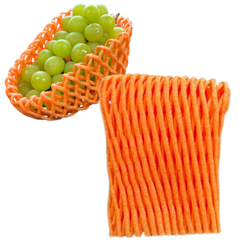 ぶどう向け フルーツキャップ KNW-13 ゴム無 グリーン オレンジ ムラサキ ダブル 13cm 【100個】 バイオプラスチック 果物 緩衝材 保護材 発泡 ネット マスカット シャインマスカット ぶどう 梨 キャップ フルーツ 網 輸送 衝撃 守る 保護 振動 ピオーネ ぶどう600g