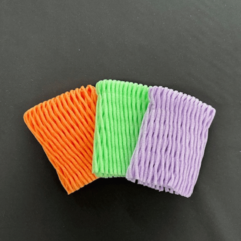 ぶどう向け フルーツキャップ KNW-13 ゴム無 グリーン オレンジ ムラサキ ダブル 13cm 【100個】 バイオプラスチック 果物 緩衝材 保護材 発泡 ネット マスカット シャインマスカット ぶどう 梨 キャップ フルーツ 網 輸送 衝撃 守る 保護 振動 ピオーネ ぶどう600g