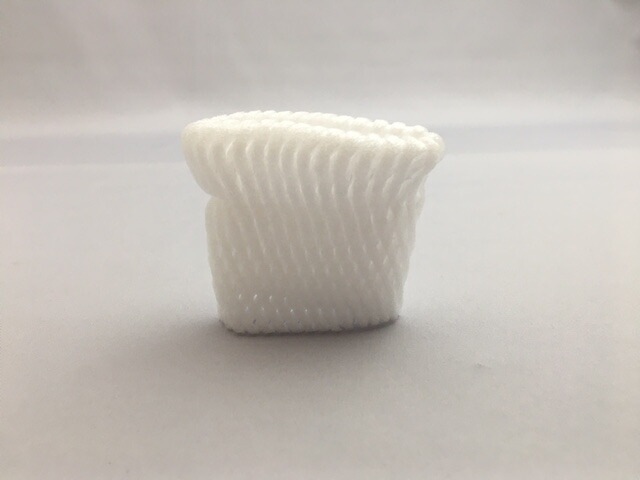 バイオ フルーツキャップ TSW-5 白 【ダブル】5cm 【100個】バイオプラスチック20%配合 果物 緩衝材 保護材 発泡 ネット いちご 苺 キウイ キャップ フルーツ 網 輸送 衝撃 守る 保護 振動