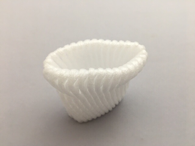 バイオ フルーツキャップ TSW-5 白 【ダブル】5cm 【100個】バイオプラスチック20%配合 果物 緩衝材 保護材 発泡 ネット いちご 苺 キウイ キャップ フルーツ 網 輸送 衝撃 守る 保護 振動