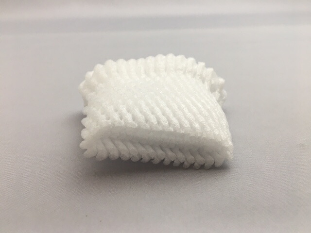 バイオ フルーツキャップ TSW-5 白 【ダブル】5cm 【100個】バイオプラスチック20%配合 果物 緩衝材 保護材 発泡 ネット いちご 苺 キウイ キャップ フルーツ 網 輸送 衝撃 守る 保護 振動