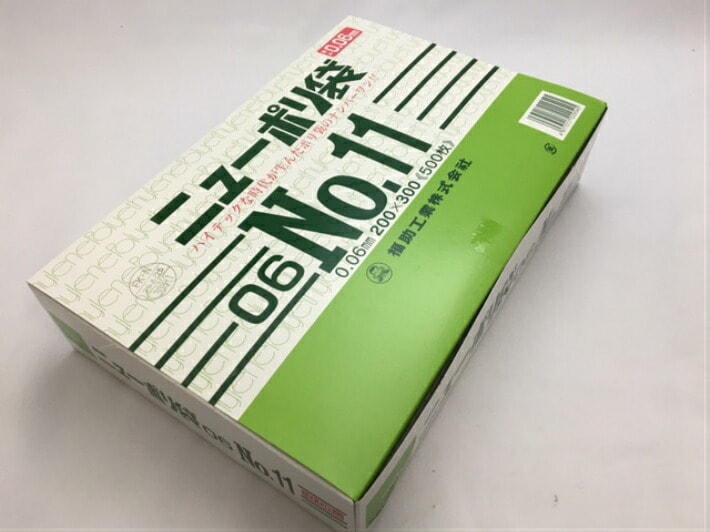 超レア物　今は無い日本光学のビニール袋とフィルター ニューポリ 06 NO.11 0.06×200×300mm 【500枚】 福助工業 ポリ袋 透明