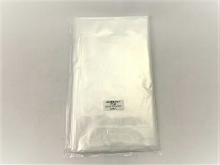 オリジナル】ポリ袋 0.03×350×600mm【100枚】 長物 農家 野菜 ポリ 袋