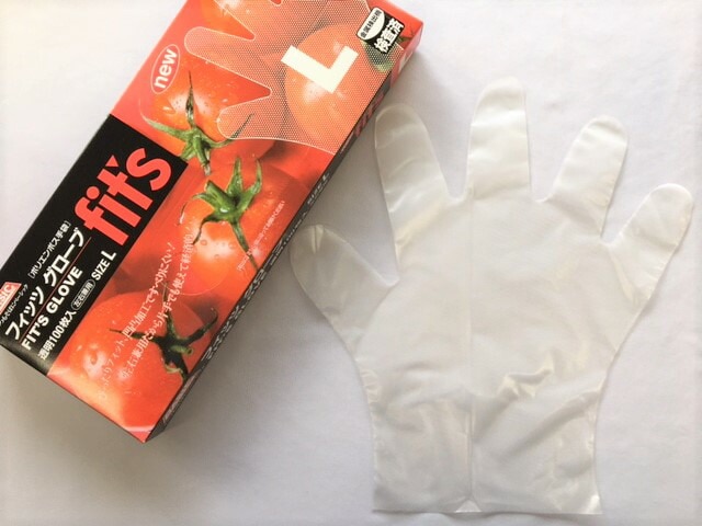 ポリ手袋 外エンボス S/M/L 箱入【100枚】 全長 27.5cm フィッツ