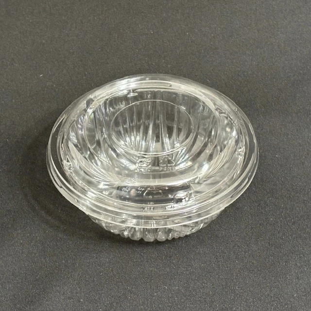 【セット】クリーンボール M 小 セット 直径130×高50ｍｍ（蓋高21ｍｍ）【50枚セット】 容器 リスパック テイクアウト容器 サラダ ボウル 使い捨て 容器 バイオ テイクアウト お持ち帰り 麺 使い捨て容器 蓋 セット 皿 透明 カットフルーツ