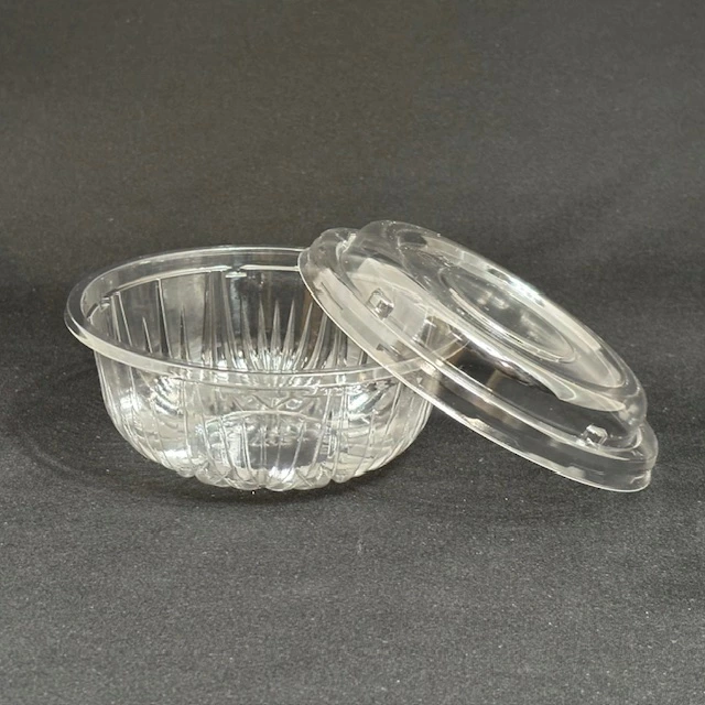 【セット】クリーンボール M 小 セット 直径130×高50ｍｍ（蓋高21ｍｍ）【50枚セット】 容器 リスパック テイクアウト容器 サラダ ボウル 使い捨て 容器 バイオ テイクアウト お持ち帰り 麺 使い捨て容器 蓋 セット 皿 透明 カットフルーツ