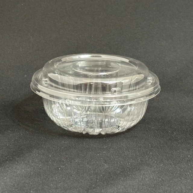 【セット】クリーンボール M 小 セット 直径130×高50ｍｍ（蓋高21ｍｍ）【50枚セット】 容器 リスパック テイクアウト容器 サラダ ボウル 使い捨て 容器 バイオ テイクアウト お持ち帰り 麺 使い捨て容器 蓋 セット 皿 透明 カットフルーツ