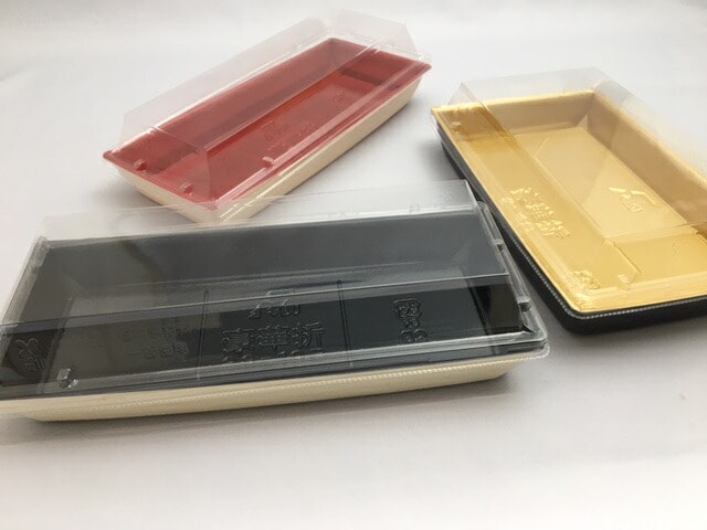 刺身容器【セット】 豪華折 23-10B 桐木目朱 セット【50枚】 テイクアウト 使い捨て 容器 ハレの日 祝い 223×96×26mm 弁当箱 外嵌合 洋食 レストラン 食堂 寿司8貫 寿司 精肉 和菓子 米飯 豪華 売場 刺身 正月 年末