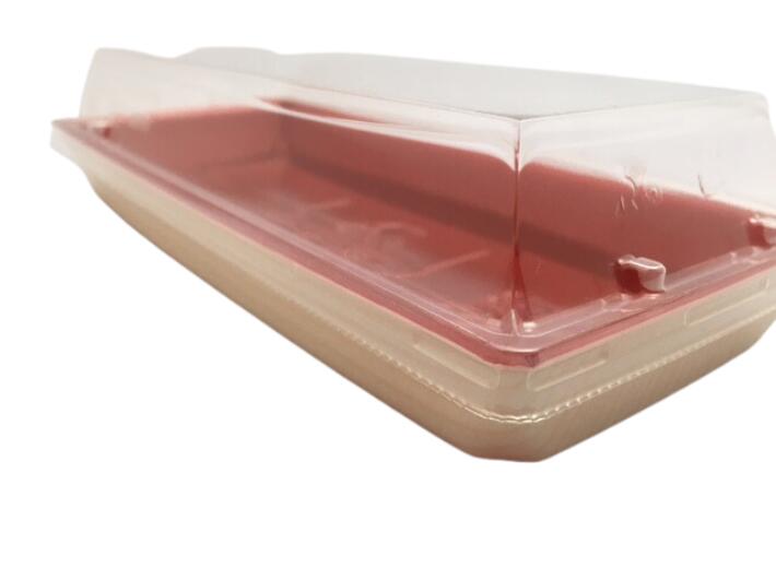 (800枚) 刺身容器 豪華折 23-10B 桐木目朱 リスパック 00739898