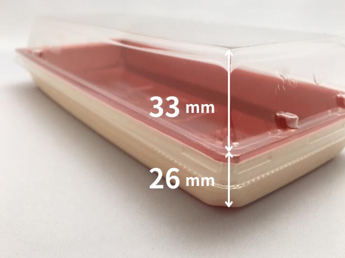 (800枚) 刺身容器 豪華折 23-10B 桐木目朱 リスパック 00739898