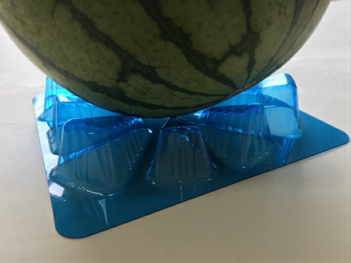 すいか メロン 台座 果実マット 青 【100枚】 マット 果物用 145×145