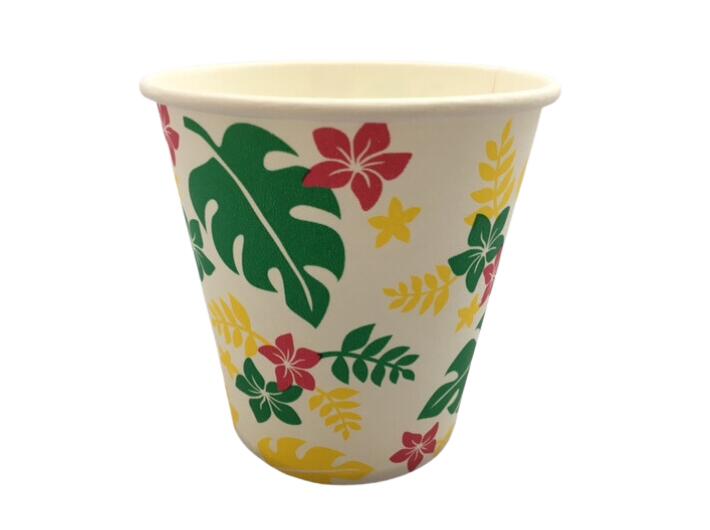 紙製 紙 氷カップ Nハワイアン G/Y 50個 容量 400ml 口径93×高さ