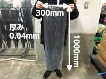 【オリジナル】ポリ袋 0.04×300×1000mm【100枚】　長物 ポリ 透明 長人参 農家 土付きねぎ 長ネギ 土ねぎ 真鱈 鮭 葱 牛蒡 0.04 300×1000 ビニール ビニール袋 業務用 プロ 包装 平袋 保存 収納 保管 日本製