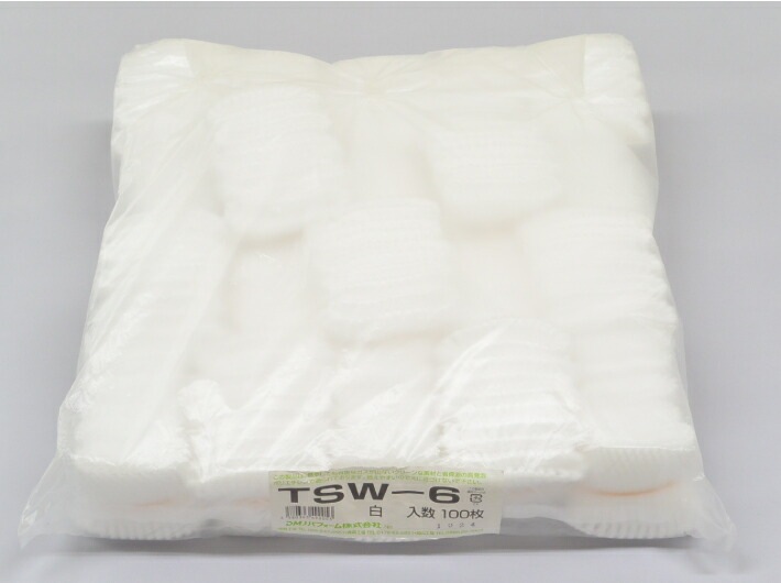 フルーツキャップ TSW-6 白 【ダブル】6cm 【100個】ホワイト  果物 緩衝材 保護材 発泡 ネット いちご 苺 キウイ キャップ フルーツ 網 輸送 衝撃 守る 保護 振動