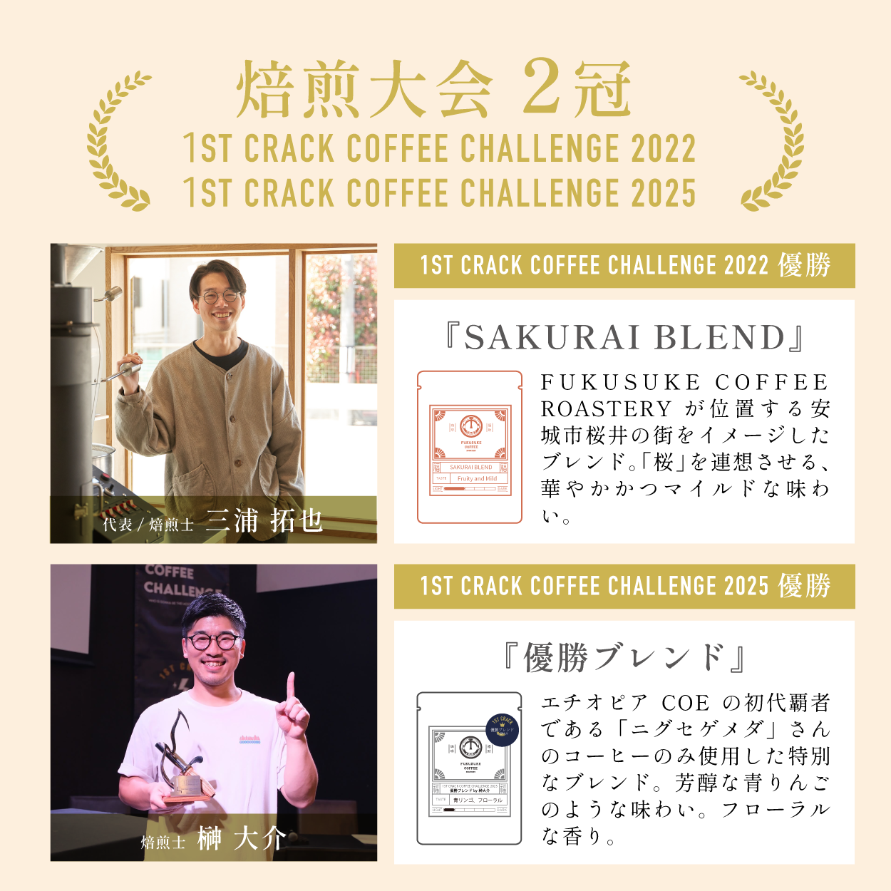 オープン記念 優勝ブレンド 150g×2種セット