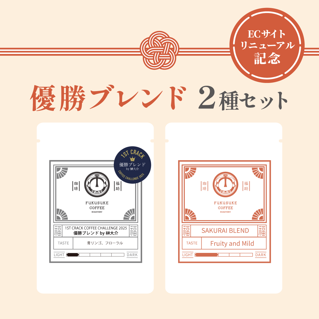 オープン記念 優勝ブレンド 150g×2種セット