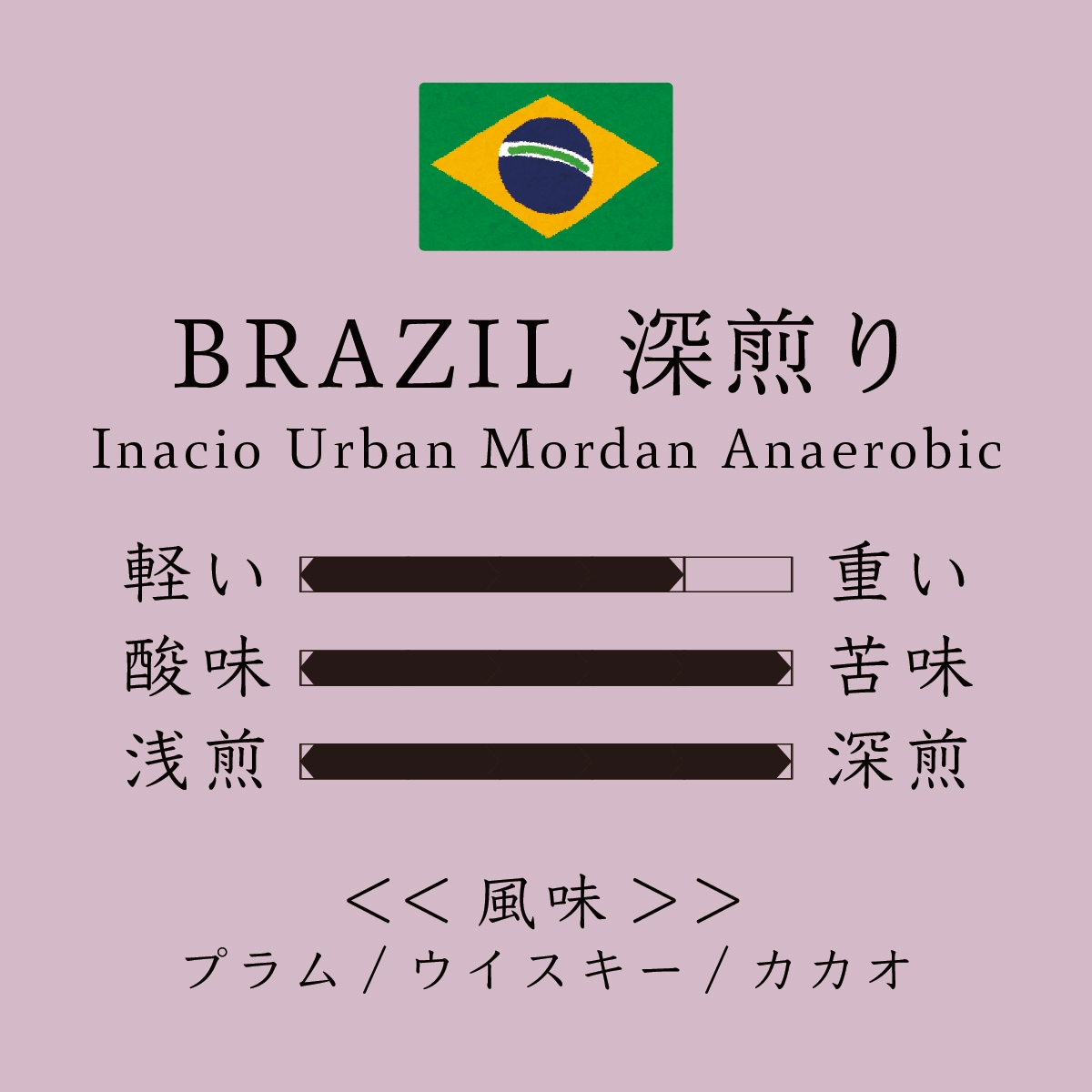 Brazil Inacio Urban Mordan Anaerobic Natural 深煎り