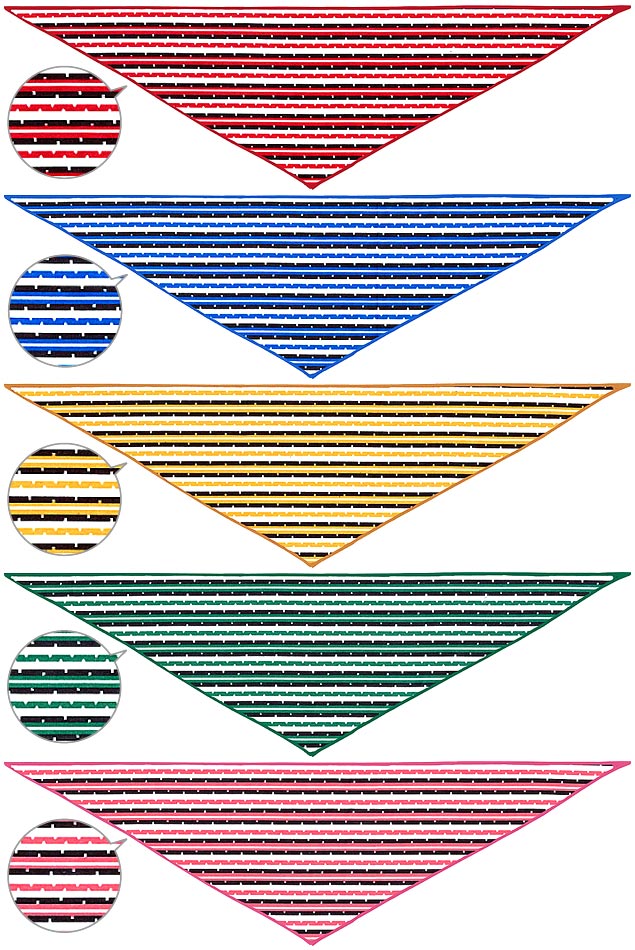 バンダナNo.525セット（ボーダー柄） 10枚入り【在庫限り】 | 業務用