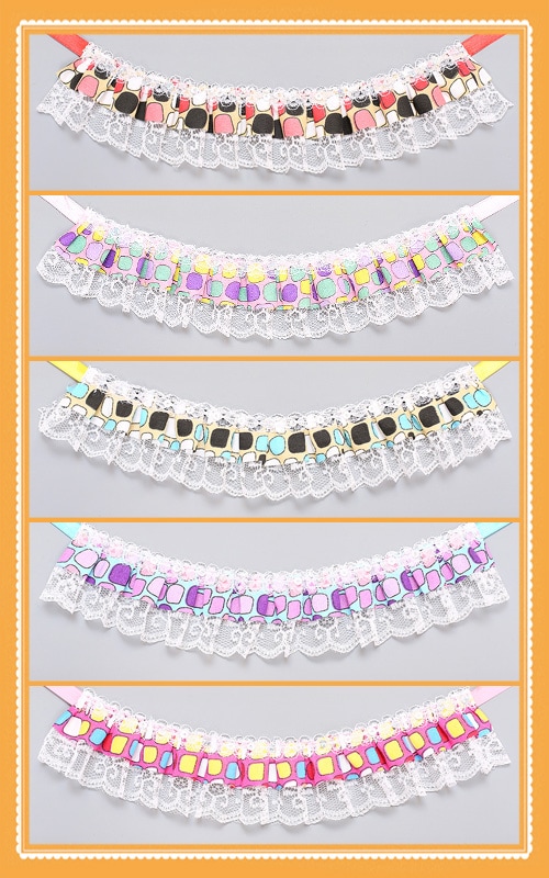 業務用フェルトトリミングチョーカー　キラキラハロウィン　ふわふわクリスマス 激かわハロウィンチョーカー【20個入り】 Pet choker Dog collar