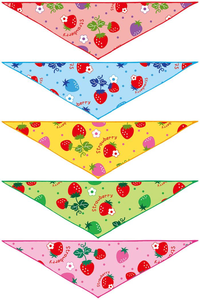 バンダナNo.649セット（いちご柄） 10枚入り【在庫限り】 | 業務用