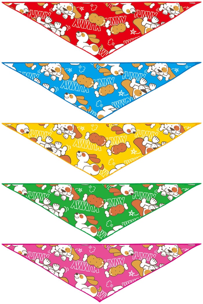 バンダナNo.655セット（ワンちゃん柄） 10枚入り | 業務用バンダナ