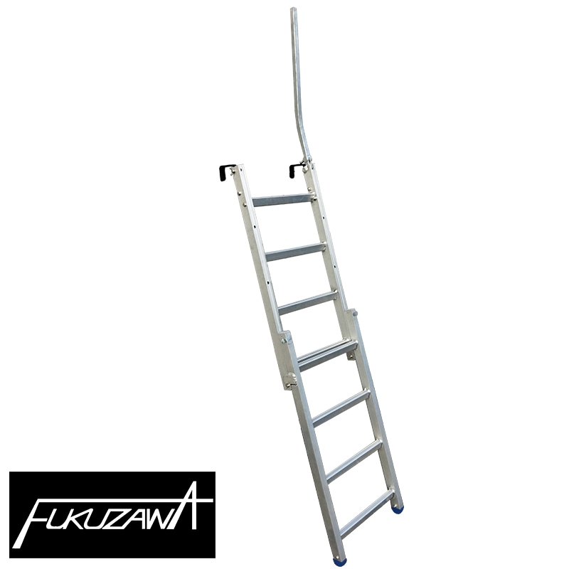 伸縮ラダー タイプS SLFZ-1408S 手摺棒2本付き 中型車（2,3,4トン車）用 トラック昇降設備 [オリジナル] [送料無料]