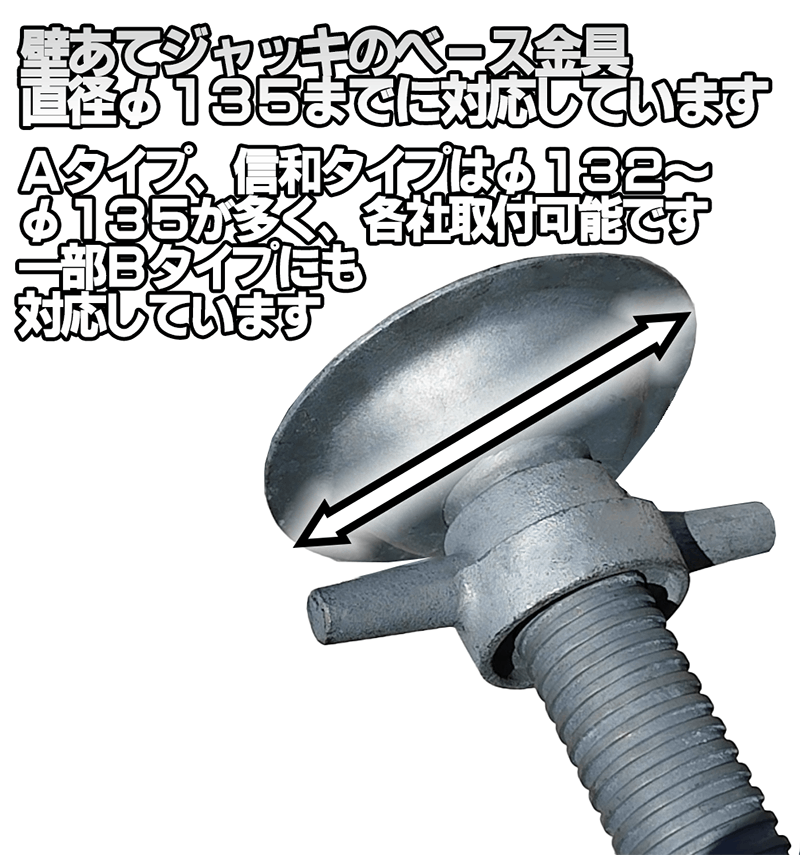 Jパット Aタイプ ～φ135 100枚/箱 壁当てジャッキ用交換パッド