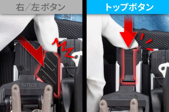 セフホルダー胴ベルト用 クリップ式 金属 スリム SFC-MSHLD タジマ