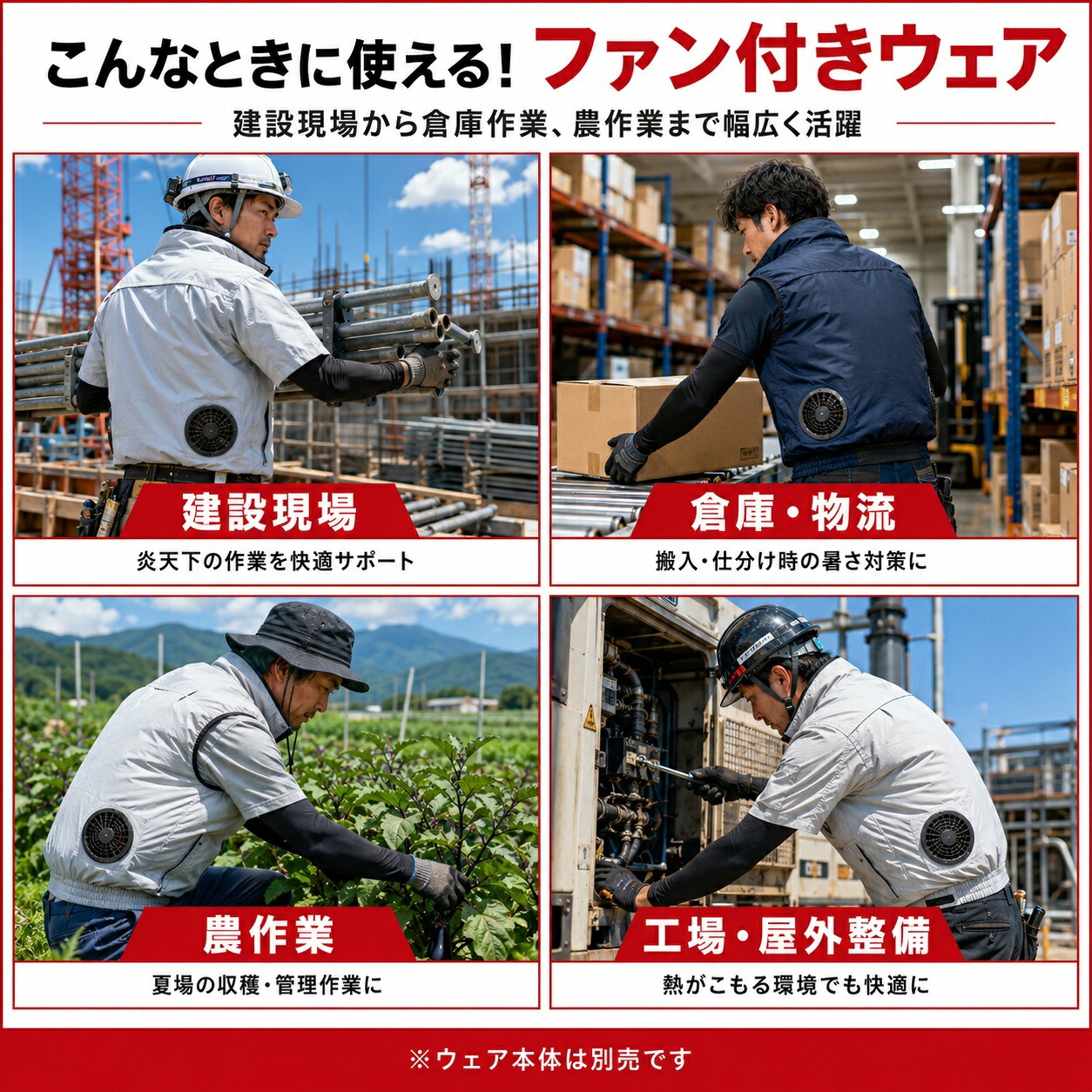 【在庫限り】村上被服 HOOH V3001 V3002 快適ウェア用バッテリー・ファンセット 30V ファン付きウェア用デバイスセット[送料無料]