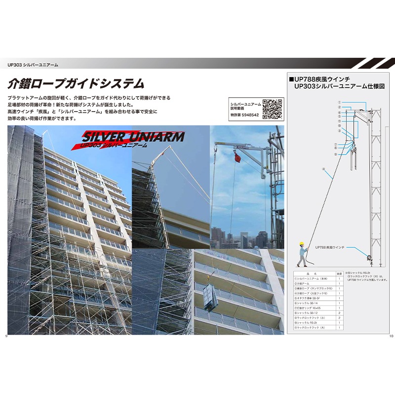 吊具セットABC シルバーユニアーム用 ユニパー [送料無料]